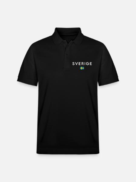 Drapeau de la Suède - Polo PREPSTER bio Stanley/Stella Unisexe - noir