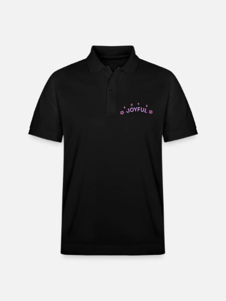 Pastel joy and flowers - Stanley/Stella Unisex Organic Polo Shirt PREPSTER - black