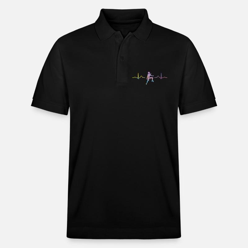Boulderer Herzschlag Boulder Bouldern - Stanley/Stella Unisex Bio-Poloshirt PREPSTER - Schwarz