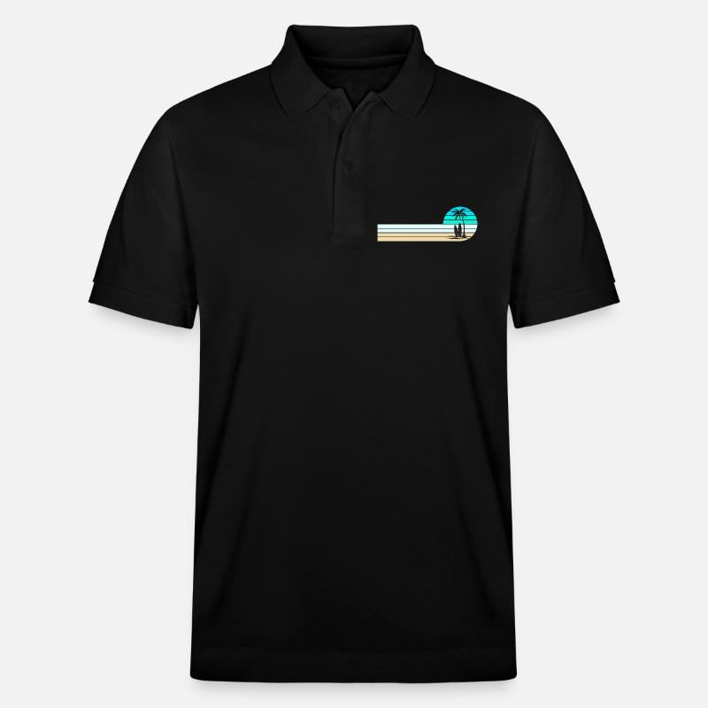 Horizon de la plage - Polo PREPSTER bio Stanley/Stella Unisexe - noir