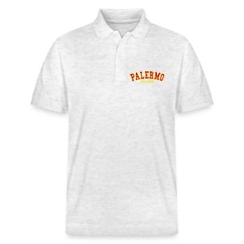 Palerme Est.2005 - Polo PREPSTER bio Stanley/Stella Unisexe - blanc chiné - Devant - Roxy (174cm) & Andy (188cm)