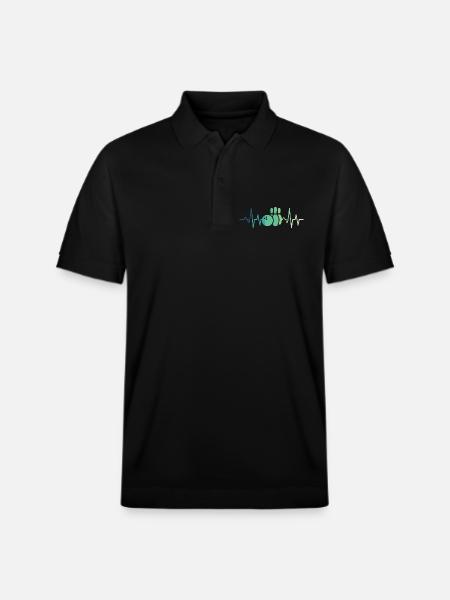 Bowling-Herzschlag-Bowler - Stanley/Stella Unisex Bio-Poloshirt PREPSTER - Schwarz