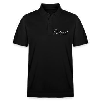 Mama Herzschrift 2 - Stanley/Stella Unisex Bio-Poloshirt PREPSTER - Schwarz - Vorne - Roxy (174cm) & Andy (188cm)