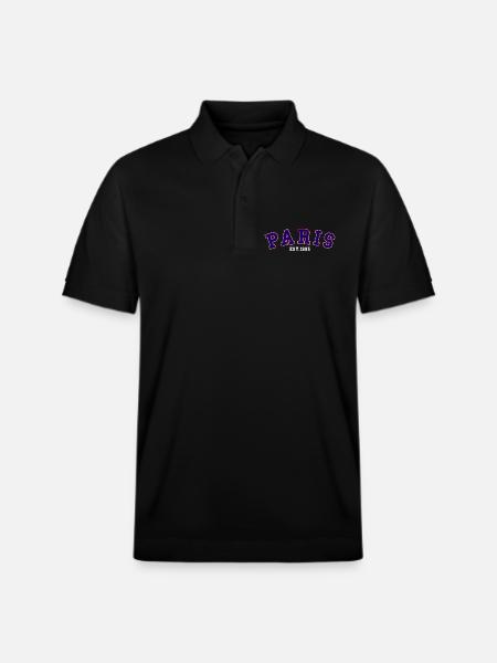 PARIS_EST_1995 - Stanley/Stella Unisex Organic Polo Shirt PREPSTER - black