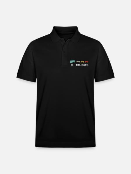 Busfahrer Und Meine Follower - Stanley/Stella Unisex Bio-Poloshirt PREPSTER - Schwarz
