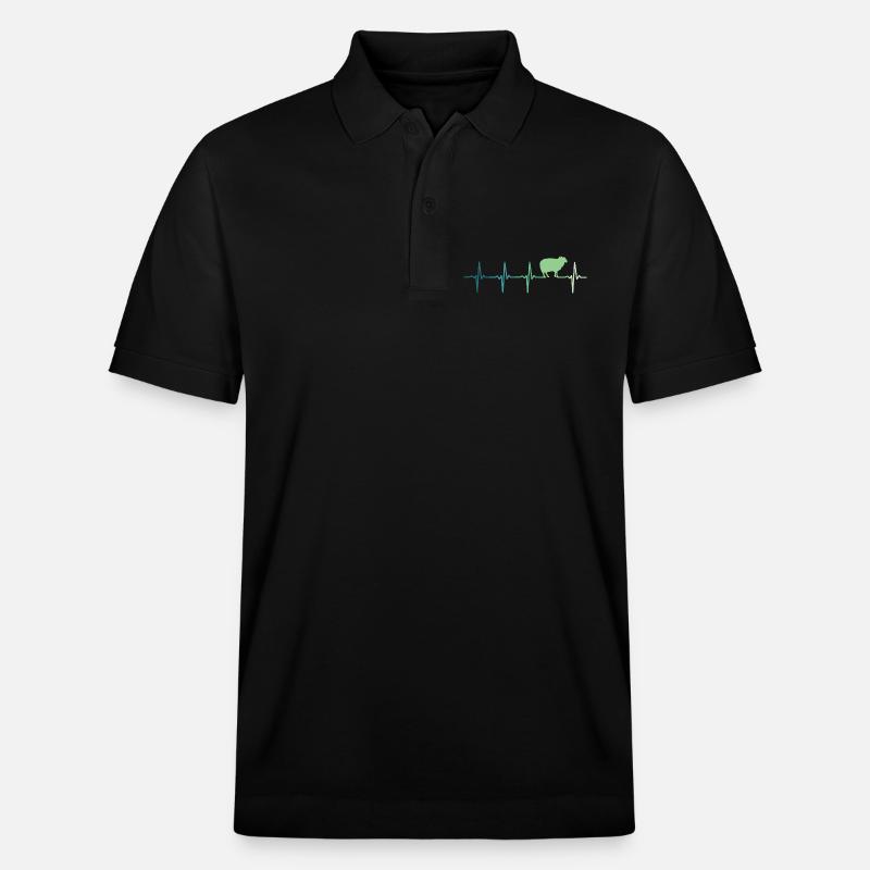 Schafsherzschlag Schaf, Schaf, Schaf - Stanley/Stella Unisex Bio-Poloshirt PREPSTER - Schwarz