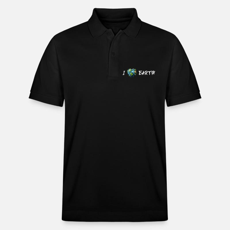 J’aime la terre blanche - Polo PREPSTER bio Stanley/Stella Unisexe - noir