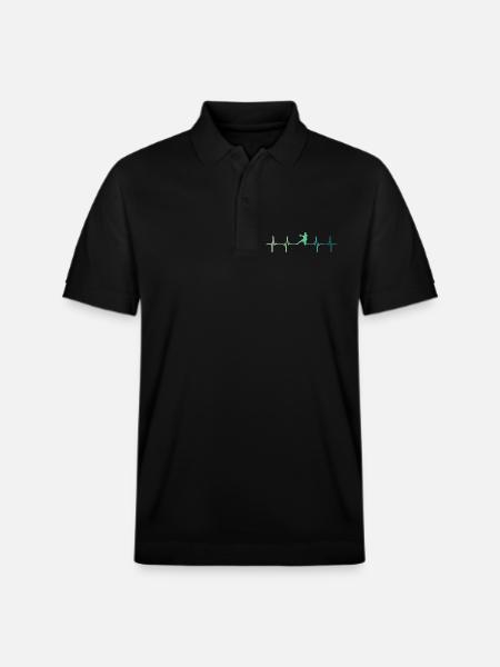 Handball, Herzschlag, Handball - Stanley/Stella Unisex Bio-Poloshirt PREPSTER - Schwarz
