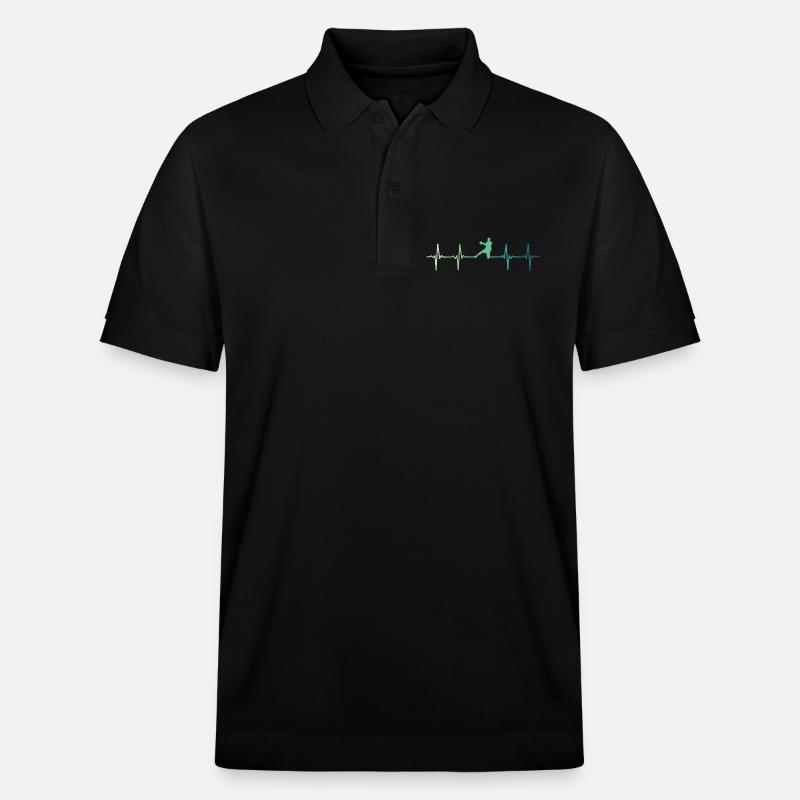 Handball battement de coeur handball  - Polo PREPSTER bio Stanley/Stella Unisexe - noir