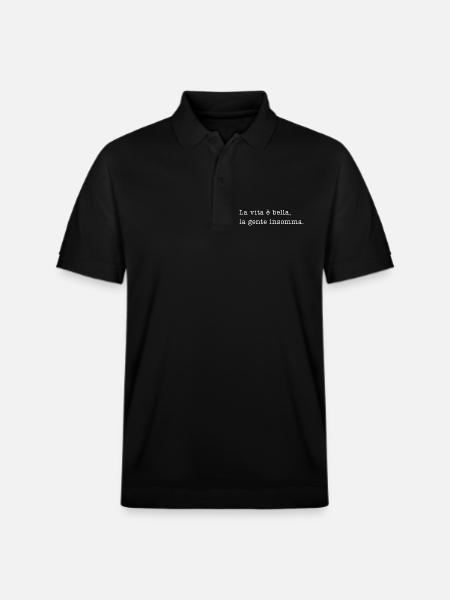 Stampa ironica sulla vita e la gente - Polo ecologica unisex PREPSTER di Stanley/Stella - nero