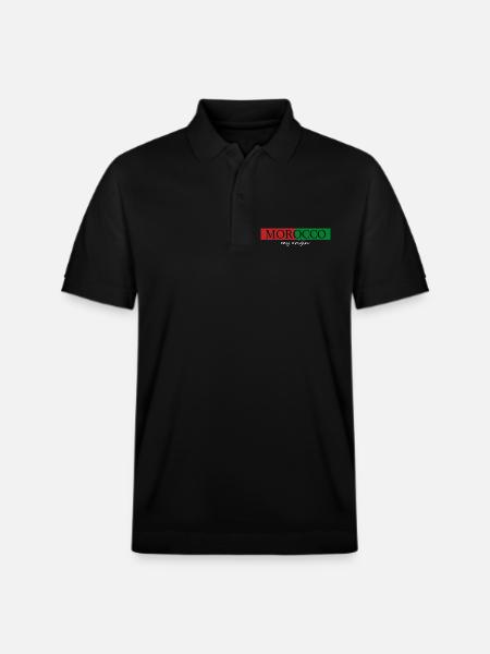Morocco My Origin - Stanley/Stella Unisex Organic Polo Shirt PREPSTER - black