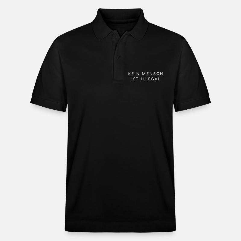 Kein Mensch ist illegal – Statement - Stanley/Stella Unisex Bio-Poloshirt PREPSTER - Schwarz