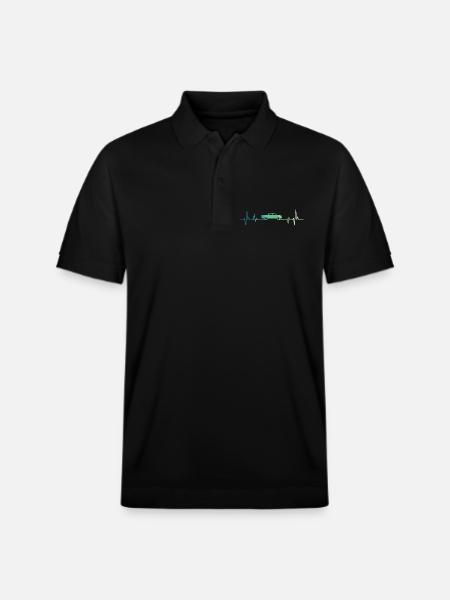 Pick-up heartbeat off-road car - Stanley/Stella Unisex Organic Polo Shirt PREPSTER - black