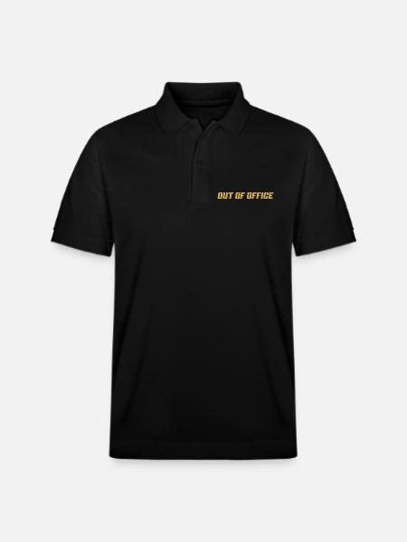 out of office - Stanley/Stella Unisex Organic Polo Shirt PREPSTER - black
