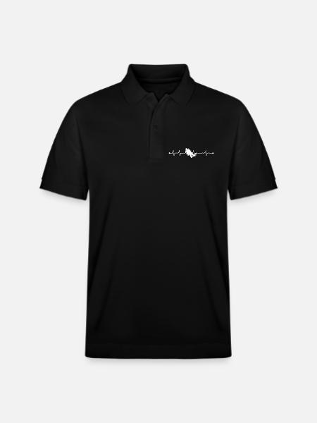 Pulse Line Silhouette - Stanley/Stella Unisex Organic Polo Shirt PREPSTER - black