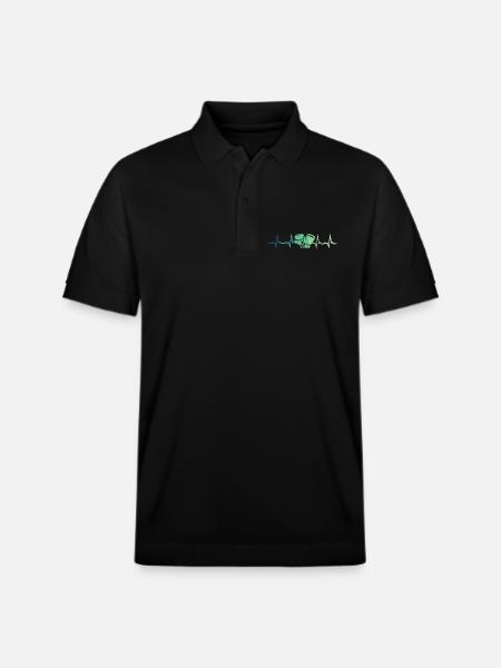 Boxing Gift Boxing Heartbeat Martial Arts - Stanley/Stella Unisex Organic Polo Shirt PREPSTER - black