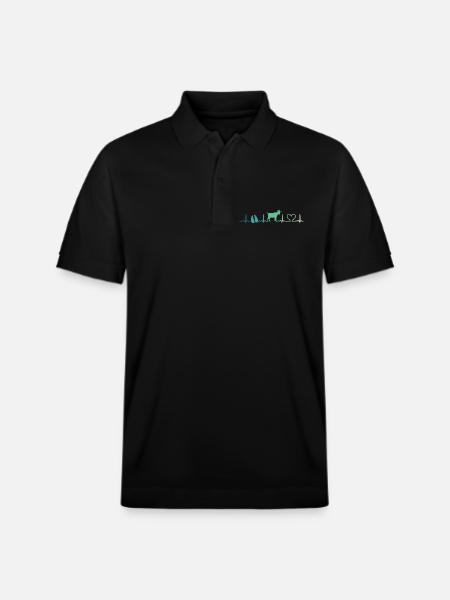 Goat heartbeat gift goats - Stanley/Stella Unisex Organic Polo Shirt PREPSTER - black
