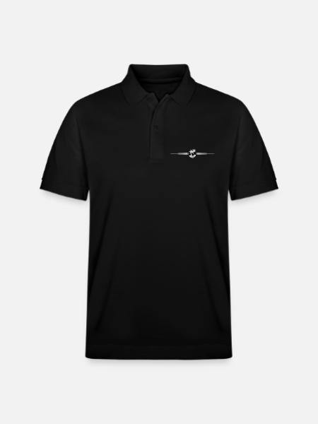 Palm Tree Island Ocean Icon - Stanley/Stella Unisex Organic Polo Shirt PREPSTER - black