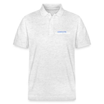 GAME ZONE - Stanley/Stella Unisex Bio-Poloshirt PREPSTER - Weiß meliert - Vorne - Roxy (174cm) & Andy (188cm)