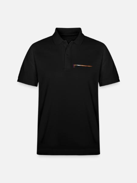 Pinceau d'artiste aux couleurs arc-en-ciel - Polo PREPSTER bio Stanley/Stella Unisexe - noir