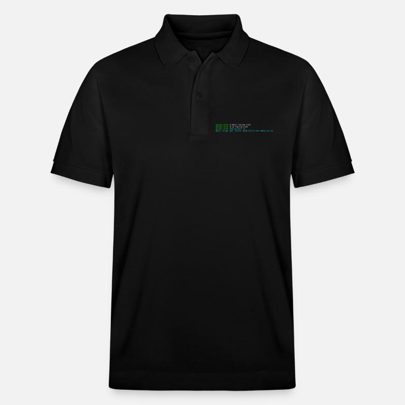 Linux-Terminal - Stanley/Stella Unisex Bio-Poloshirt PREPSTER - Schwarz