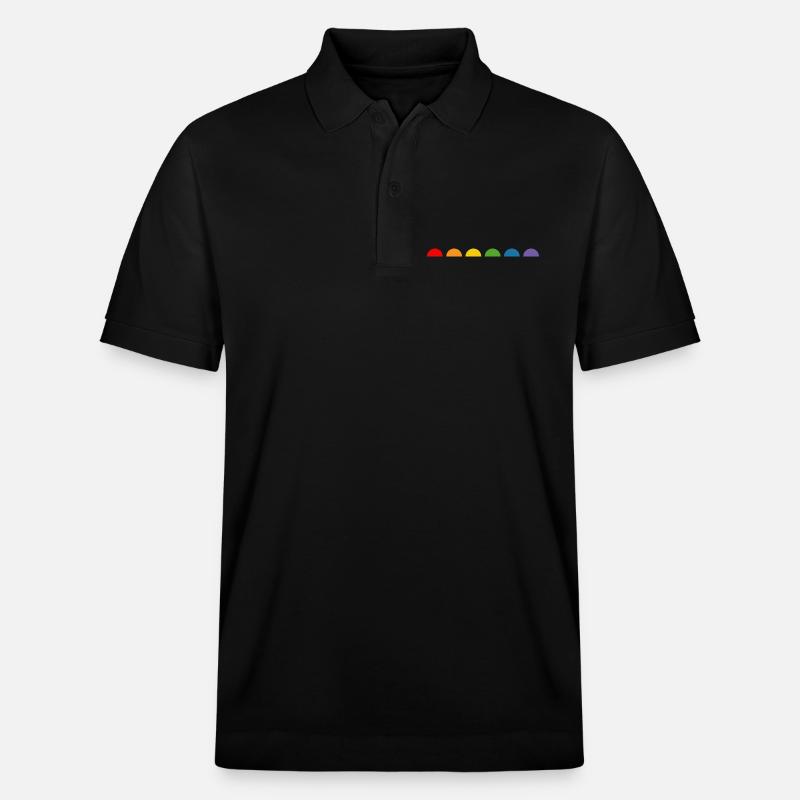 Rainbow Fun Halbkreis - Stanley/Stella Unisex Bio-Poloshirt PREPSTER - Schwarz