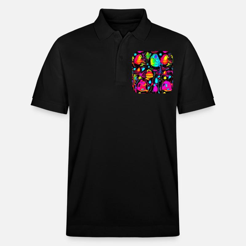 Néon Créatif Cyberglow Style Moderne - Polo PREPSTER bio Stanley/Stella Unisexe - noir