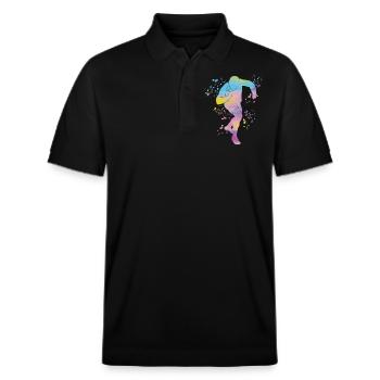 Shot Putter Colorsplash Shot Put - Stanley/Stella Unisex Organic Polo Shirt PREPSTER - black - Front - Roxy (174cm) & Andy (188cm)