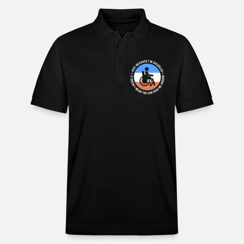 Rollstuhl - Stanley/Stella Unisex Bio-Poloshirt PREPSTER - Schwarz