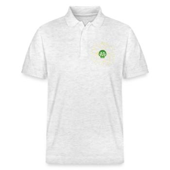 Microprocessor skull - Stanley/Stella Unisex Organic Polo Shirt PREPSTER - heather white - Front - Roxy (174cm) & Andy (188cm)