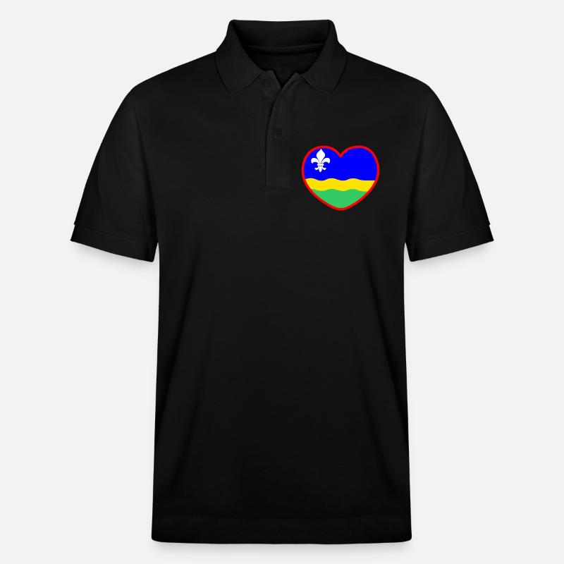 Das Herz der Flefonland-Flagge Flevoland - Stanley/Stella Unisex Bio-Poloshirt PREPSTER - Schwarz