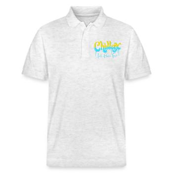 Chill - Stanley/Stella Unisex Bio-Poloshirt PREPSTER - Weiß meliert - Vorne - Roxy (174cm) & Andy (188cm)
