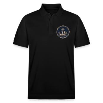 Ankerboot - Stanley/Stella Unisex Bio-Poloshirt PREPSTER - Schwarz - Vorne - Roxy (174cm) & Andy (188cm)