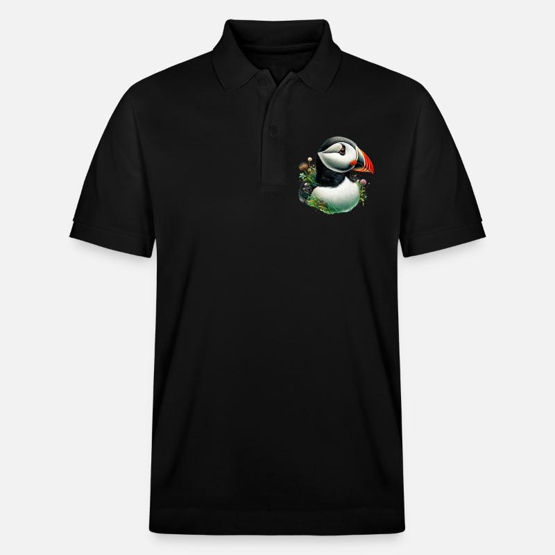 Papageitaucher - Stanley/Stella Unisex Bio-Poloshirt PREPSTER - Schwarz