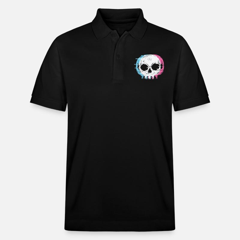 Schädel Gothic Styl - Stanley/Stella Unisex Bio-Poloshirt PREPSTER - Schwarz