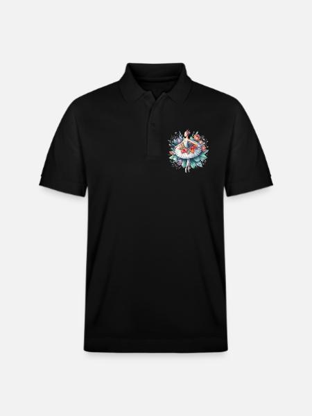 Ballet dancer with tutu - Stanley/Stella Unisex Organic Polo Shirt PREPSTER - black