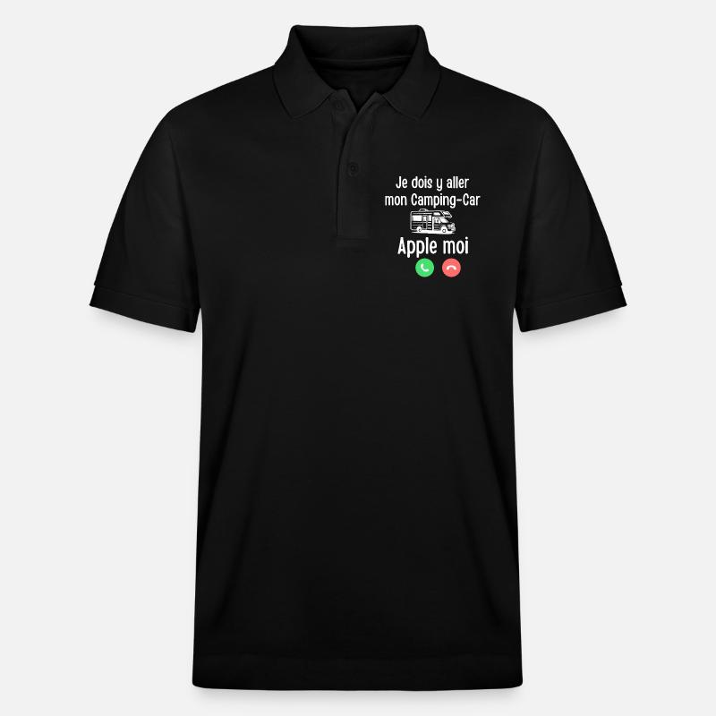 CampingCar Apple moi - Polo PREPSTER bio Stanley/Stella Unisexe - noir