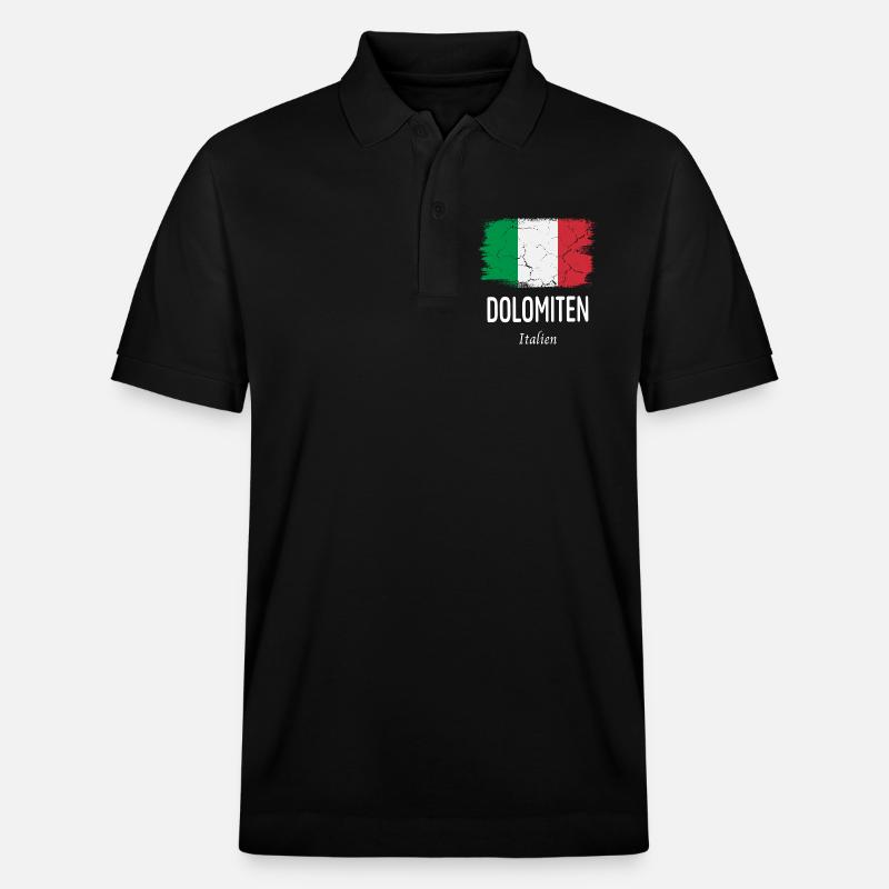 Dolomiten - Stanley/Stella Unisex Bio-Poloshirt PREPSTER - Schwarz