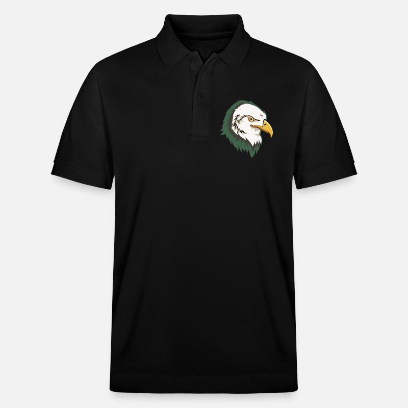 Eagle Head - Stanley/Stella Unisex Bio-Poloshirt PREPSTER - Schwarz