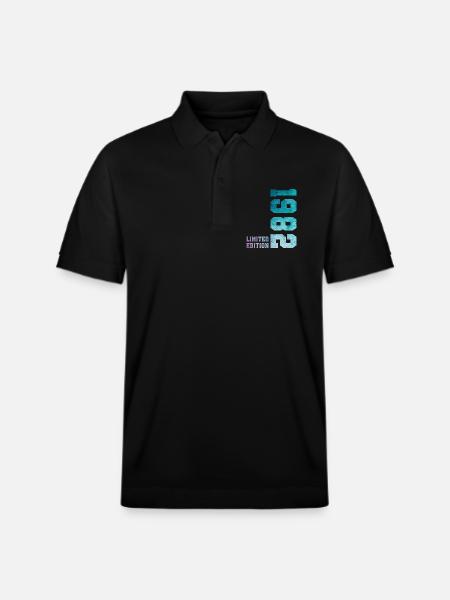 1982 Limited Edition 44 Years Anniversary - Stanley/Stella Unisex Organic Polo Shirt PREPSTER - black