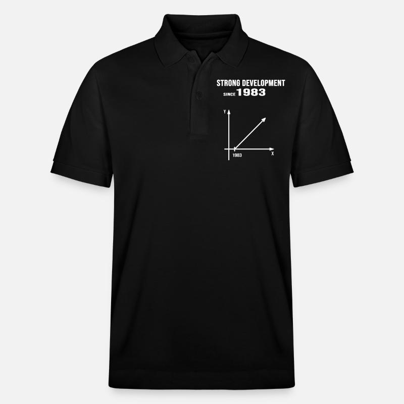 1983 Anniversaire Strong Development - Polo PREPSTER bio Stanley/Stella Unisexe - noir