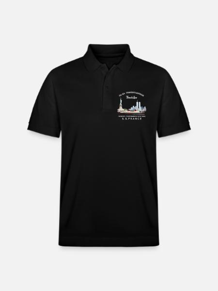 FRANCE PAQUEBOT NEW YORK - Polo PREPSTER bio Stanley/Stella Unisexe - noir