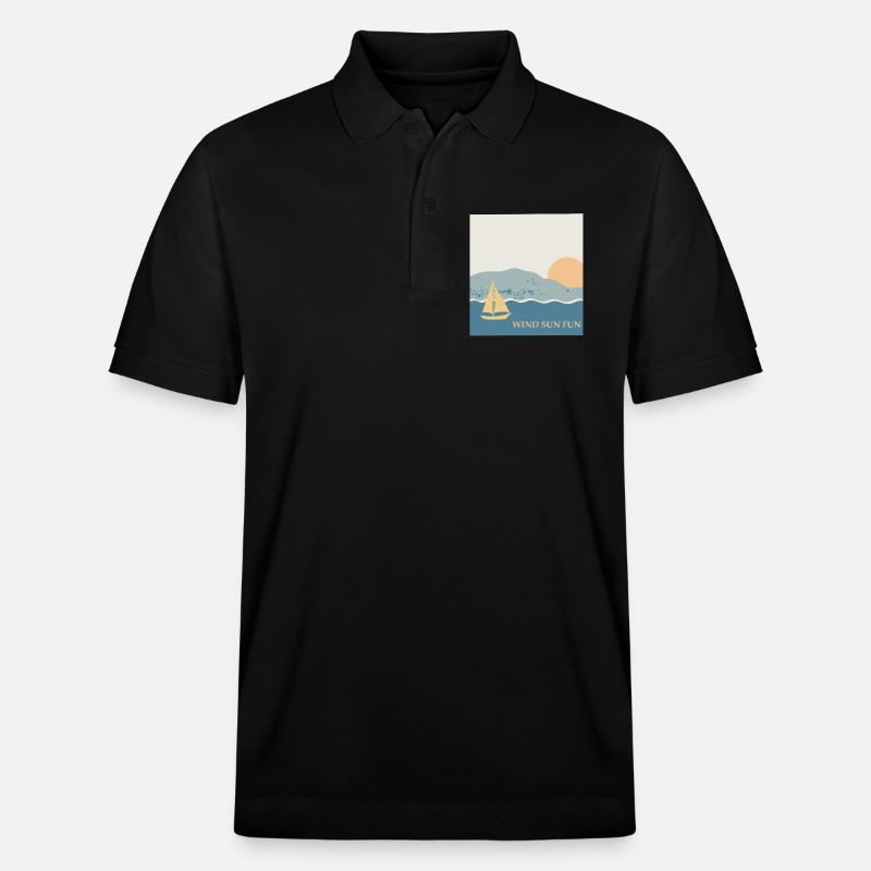 Vent Soleil Plaisir Navigation Rêve - Polo PREPSTER bio Stanley/Stella Unisexe - noir