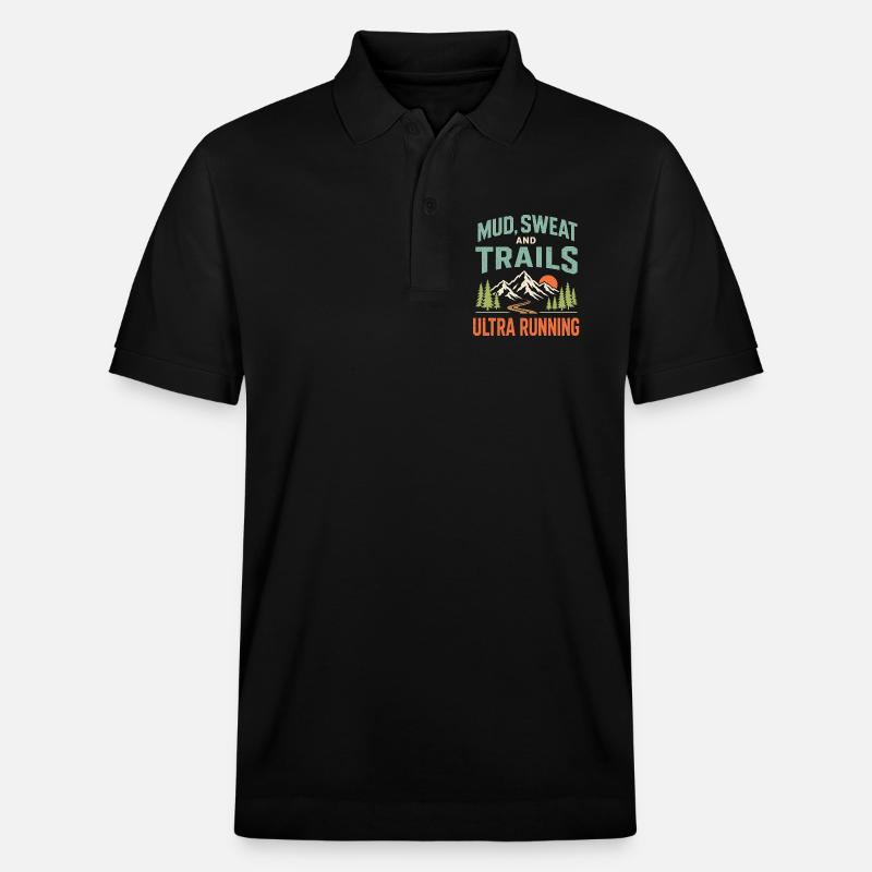 Course ultra sur les sentiers - Polo PREPSTER bio Stanley/Stella Unisexe - noir