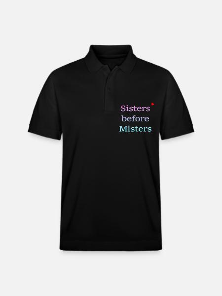 sisters before misters - Stanley/Stella Unisex Bio-Poloshirt PREPSTER - Schwarz