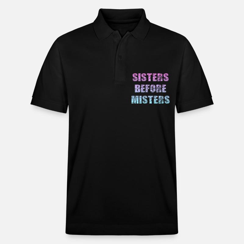 sisters before misters - Stanley/Stella Unisex Bio-Poloshirt PREPSTER - Schwarz