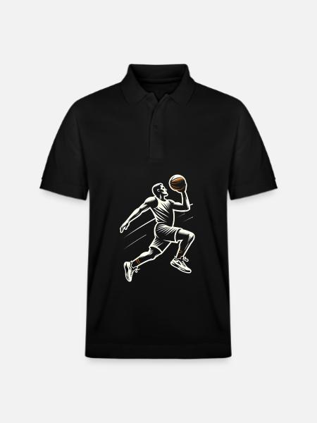 Dynamic Basketball Player - Stanley/Stella Unisex Organic Polo Shirt PREPSTER - black