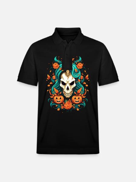 Halloween Costume Creepy - Stanley/Stella Unisex Organic Polo Shirt PREPSTER - black