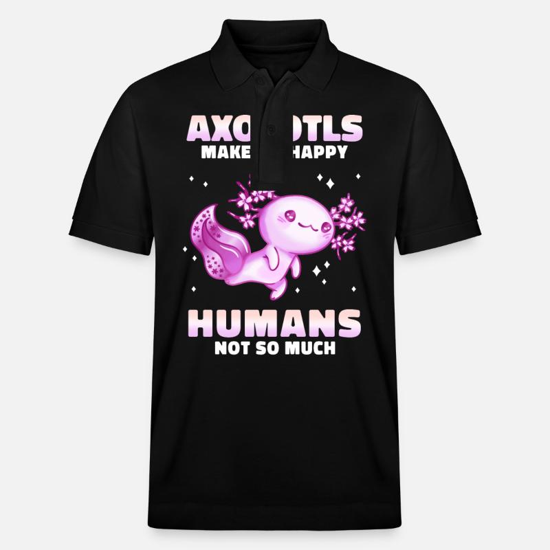 Poisson Axolotl - Polo PREPSTER bio Stanley/Stella Unisexe - noir