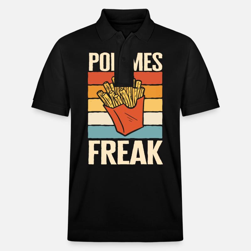 Frites frites restauration rapide - Polo PREPSTER bio Stanley/Stella Unisexe - noir